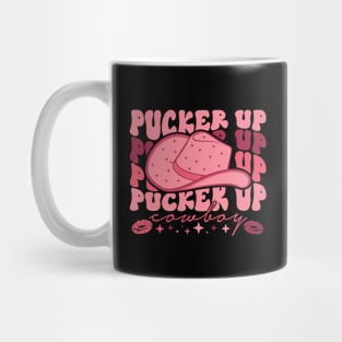 Pucker Up Cowboy Western Valentines Day Mug